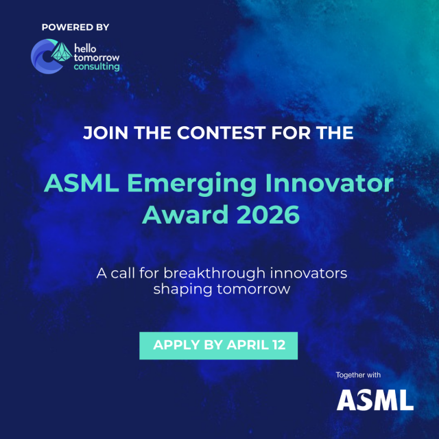 ASML Emerging Innovator Award 2026 - Hello Tomorrow